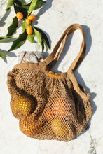 Load image into Gallery viewer, Botanical Dyed Organic Cotton Net Tote