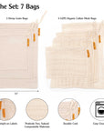 Set of 7 Reusable Produce Bags