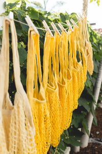 Botanical Dyed Organic Cotton Net Tote